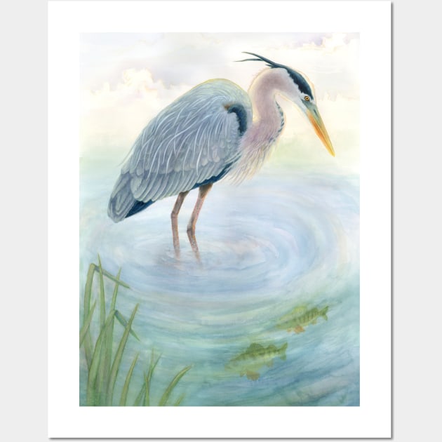 Great Blue Heron Wall Art by Warbler Creative